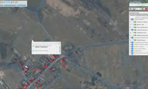 Jak sprawdzić numer działki na Geoportalu. Widok mapy z zaznaczonymi działkami i informacjami o ewidencji gruntów.